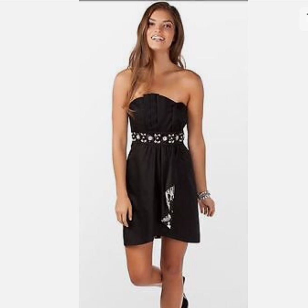 Lilly Pulitzer Crystal Late Night Toile Embellished Strapless Dress - Picture 11 of 11